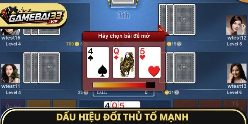 Dấu hiệu đối thủ tố mạnh