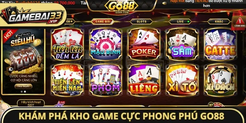 Khám phá kho game cực phong phú Go88